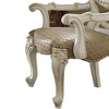 Versailles 26" Dining Chairs and Bone White Finish - Acme Furniture: Nailhead, Tufted, Leather Upholstery, No Assembly Required - 3 of 4