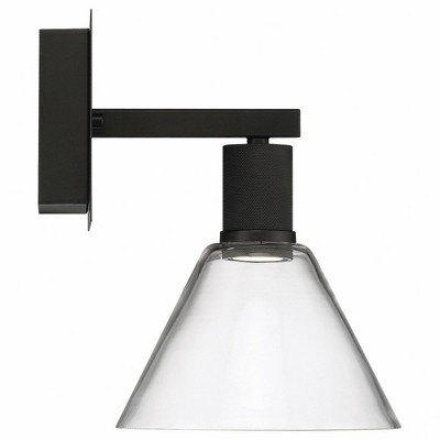 Martini Glass Inspired Matte Black LED Wall Sconce
