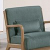 Sapphtopaz 1pc Stylish Accent Chair Upholstered Lounge Chair with Wooden Frame, Living Room Furniture Comfy Chair, Gray - 4 of 4