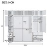 NicBex Full Size Murphy Bed Wooden Frame Murphy Bed Cabinet Wall Bed with Wardrobes and Drawers for Apartment, White - 2 of 4