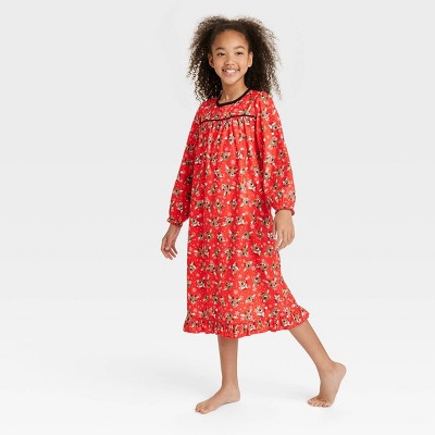Kids' Rudolph the Red-Nosed Reindeer Long Sleeve NightGown - Red