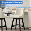 Gericco 26" Swivel Bar Stools, Upholstered Swivel Counter Stools with Back, Modern Kitchen Island Stools with Solid Wood Legs - 4 of 4