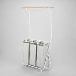 Rolling Triple Laundry Sorter with Hangbar - Brightroom™