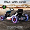 24V Kids Go Kart, Powerful Drift Kart with Dual 150W Motors, High Speed Electric Outdoor Ride On Toy, Battery Powered Ride On Racing Car with Music - 3 of 4