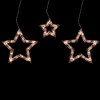 Northlight Star Shaped Icicle Christmas Lights - Clear - 9' White Wire - 6ct - 2 of 3