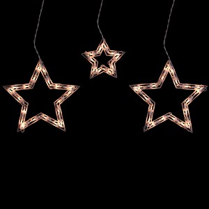 Northlight 6ct Clear Star Shaped Icicle Christmas Lights - 9 ft White Wire - 1 of 3
