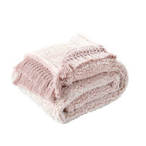 Pink sherpa throw new arrivals