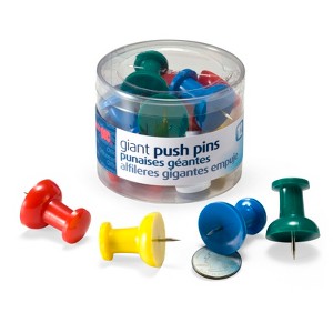 Officemate Giant Push Pins, Tub of 12 (Case of 6) - 1 of 1