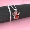 Maya's Grace Birthstone Paw Print Pendant Necklace, Rhinestone Gemstone, Pendant Necklace for Women - 2 of 4