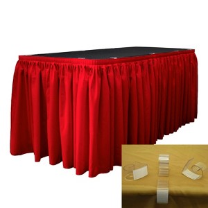 Slickblue Polyester Poplin Table Skirt with L-Clips - 1 of 1