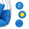 DSVIMOY Hanging Egg Chair with Stand, Hammock Swing Chair with Hanging Kit, Blue, 73.6"*47.2"*43.3" - 4 of 4