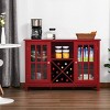 Sideboard, Glass Door Serving Buffet Cabinet, Liquor Cabinet with Adjustable Shelves, 12 Bottle Wine Rack for Living Room, Kitchen - 2 of 4