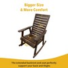Fortune Candy 1 Person Solid Fir Wood Rocking Chair – High Backrest, Contoured Seat, 600LB Capacity, Indoor/Outdoor (Dark Chocolate) - 3 of 4