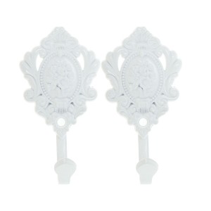 Unique Bargains Curtain Holdbacks Fan Hooks Zinc Alloy 3.86"x1.97" 1 Pair - 1 of 4