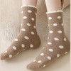 Anna-Kaci 3 Pairs Women's Plush Crew Socks with Polka Dot Pattern and Thick Fleece Lining - 2 of 4