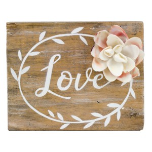 Beachcombers Love Mini Sign 5 x 5 x 0.05 Inches. - 1 of 2