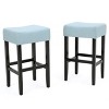 Grungis Faux Leather Bar Stools Set of 2,Counter Stools with Footrest,Kitchen Chair for Kitchen Island - 4 of 4