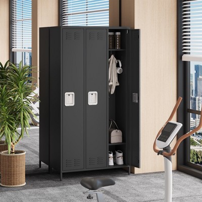 Garvee Metal Storage Cabinet with 3 Doors for Office and Industrial, Employee Organization Solution for Home, Workplace, Gym, Educational Facilities