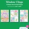 Big Dot of Happiness Spring Easter Window Clings, Reusable Holiday Window Sticker, Basket, Eggs, Bunny Decals, Easter Static Clings Kid-Friendly Decor - 3 of 4