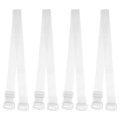 Unique Bargains 3Pairs Invisible Clear Bra Strap Adjustable