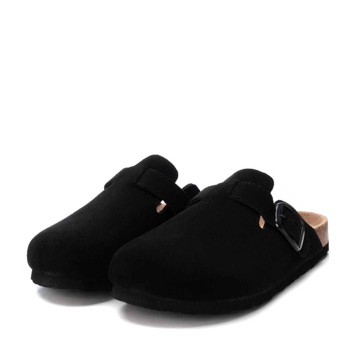Женские сабо Refresh Shoes Refresh Women's Collection Suede Clog Mule Flats 172870 Black 9 — фото 4