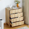 4 Drawer Dressers for Bedroom, Modern Closet Chest of Drawers with Waveform Fluted Panel, Large Wood Storage Dresser Organizer - 3 of 4