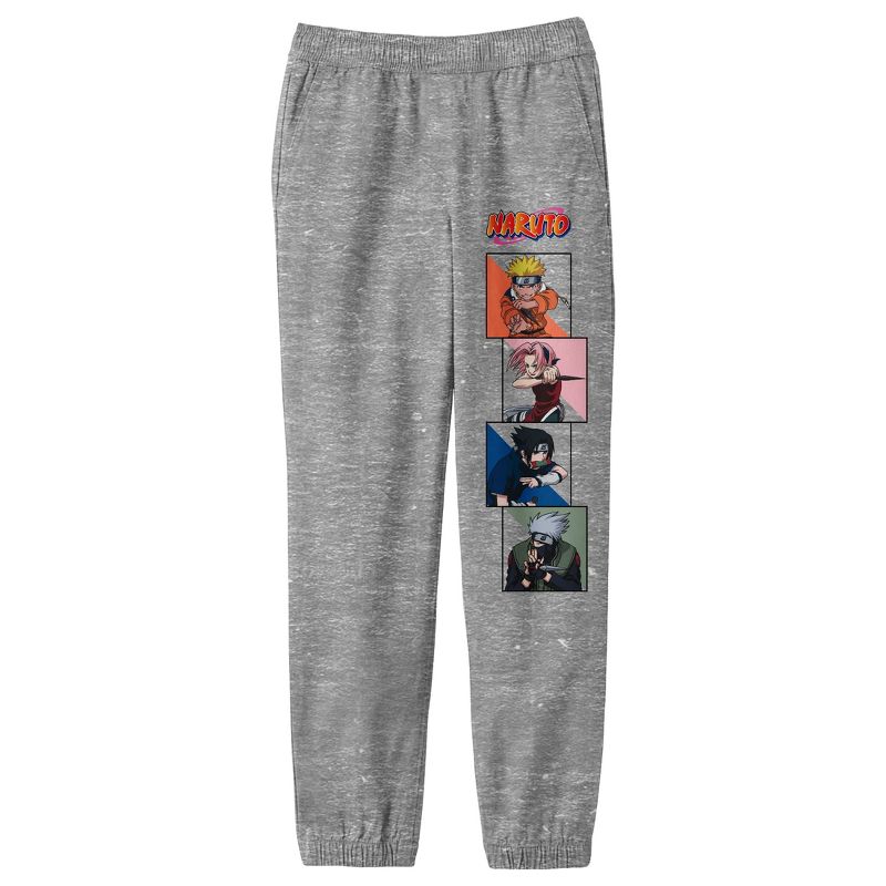 Naruto Classic Characters Youth Heather Gray Graphic Sweats, 1 of 4