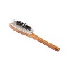 Bass Pet Brushes The Hybrid Groomer Shine & Condition, Patented & Award Winning Natural Bristle + Alloy Pin Bamboo Handle Medium Oval Dark Bamboo - 3 of 4