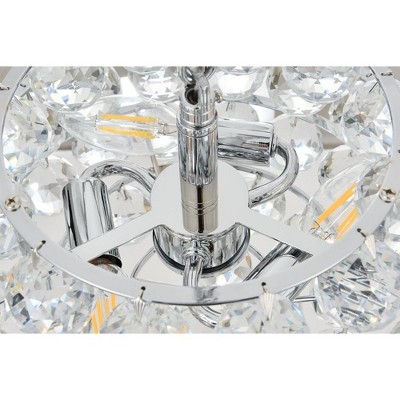 Savannah Chrome 12" Pendant Light with Crystal Accents