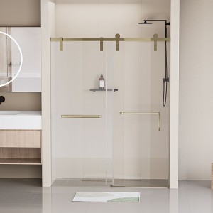 NicBex Shower Door 76" H Frameless Single Sliding Shower Doors, 5/16" (8mm) Thick Tempered Glass with Explosion-proof Film - 1 of 4