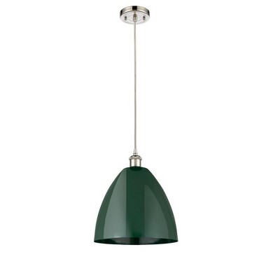 Plymouth Dome - 1 Light Cord Hung Mini Pendant In Industrial Style-14.75 Inches Tall and 12 Inches Wide