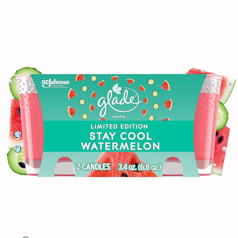 Glade Candles - Stay Cool Watermelon - 6.8oz/2ct, 1 of 12