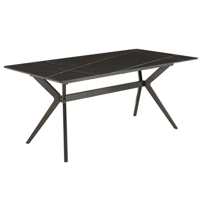 Inspire Q 70" Hendrick Dining Table Black Sintered Stone Top