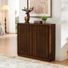 NicBex Modern Rattan/Hollowed Sideboard Cabinet with Multi-layer Storage,Small Coffee Buffet Cabinet for Kitchen,Dining Room,Living Room - 2 of 4