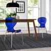 LeisureMod Oyster Modern Transparent Acrylic Dining Side Chair, Set of 2 - 2 of 4