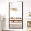 HOMLUX 64"x21"/58"x18" Rectangular Leaning Floor Mirror Full Length Standing Mirror Bathroom - 2 of 4