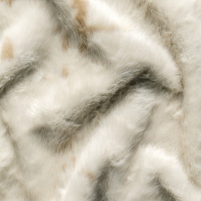 EcoChic Off-White Faux Cowhide 5' x 7' Easy-Care Area Rug