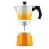 JoyJolt Italian Moka Pot 6 Cup Stovetop Espresso Maker Aluminum Coffee Percolator Coffee Pot - Orange - 4 of 4