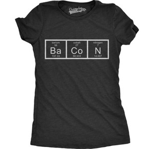 Womens Chemistry of Bacon T Shirt Funny Periodic Table Tee For Ladies - Crazy Dog Women's T Shirt - 1 of 4