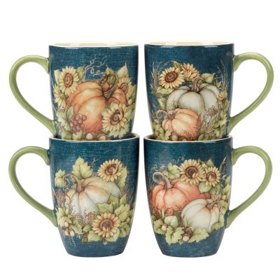 Certified International Set of 4 20oz Autumn Breeze Mugs