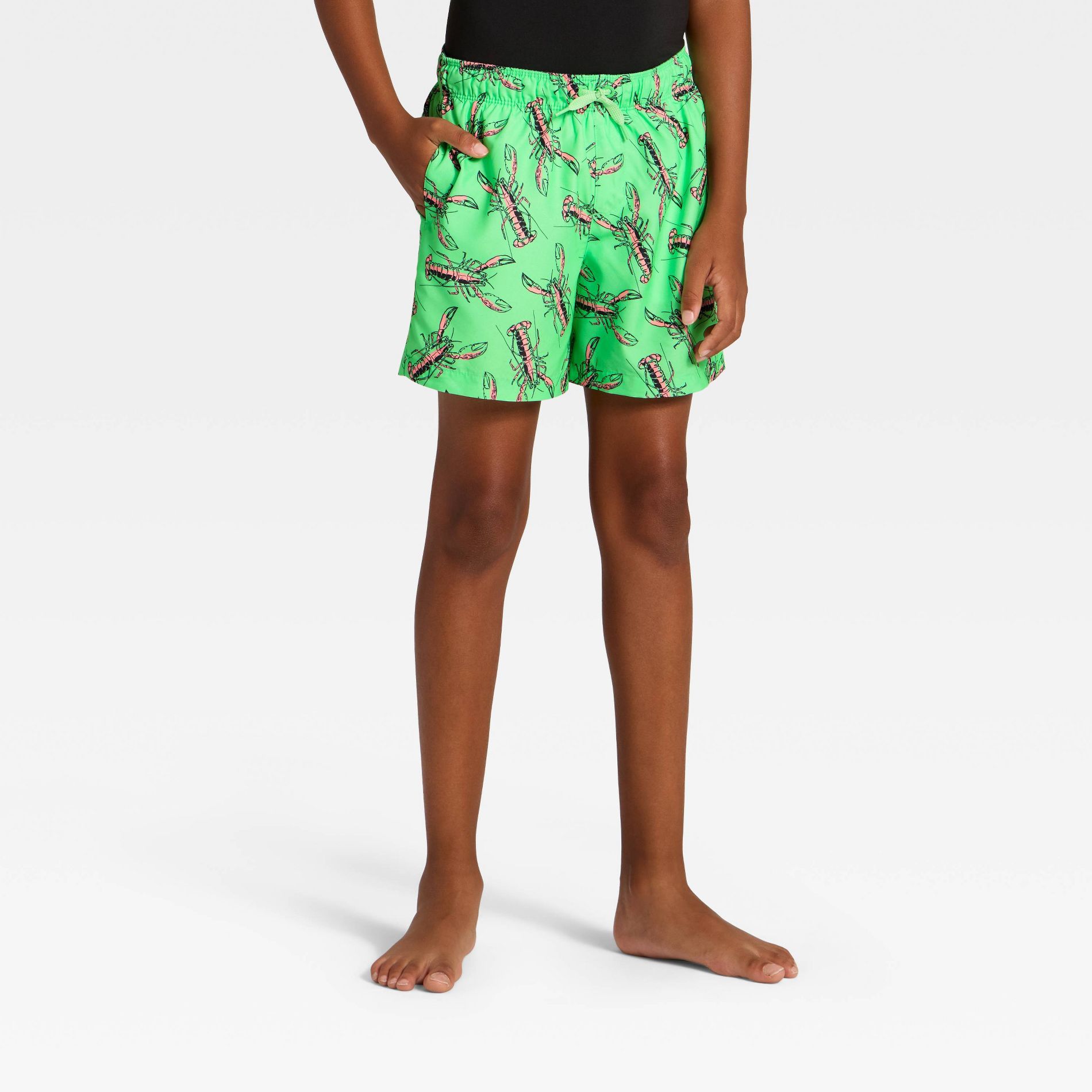 Boys' Swim Shorts - art class™ Vibrant Mint/Pink