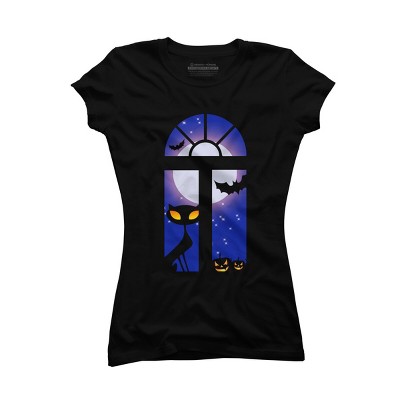 Junior's Design By Humans Halloween Mood By CuckooParrot T-Shirt