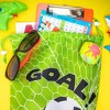 Blue Panda 12 Pack Soccer Drawstring Gift Bags with Goal Print for Sports Party Favors, Goodies, Treats (10 x 12 In) - 3 of 4