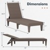 Costway 1/2 PCS Outdoor Chaise Lounger Chair 3-Position Reclining Chair with Waterproof Rattan Brown/Black - 3 of 4