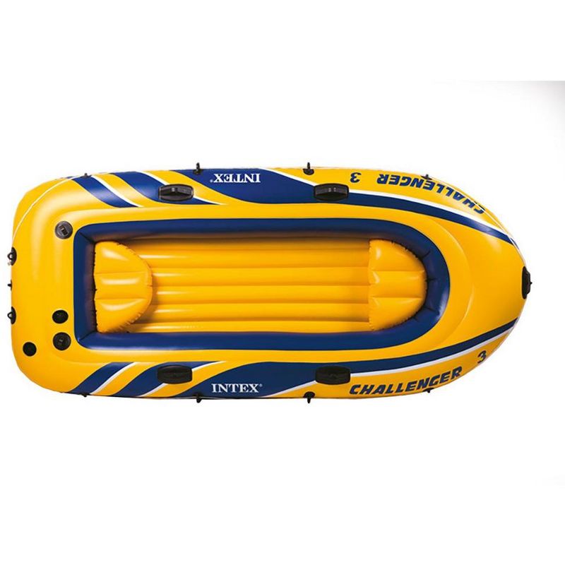 Intex Inflatable Raft Boat Set With Pump And Oars, Yellow (3 Pack), 5 of 8