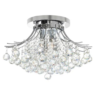 CWI Lighting Princess 6 Light Flush Mount With Chrome Finish