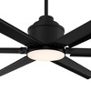 84" Casa Vieja Modern Industrial Outdoor Ceiling Fan with Dimmable LED Light Remote Control Matte Black Wet for Patio Exterior - 3 of 4