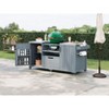 VYNXARIA 66.5" Outdoor Kitchen Island: Solid Wood Grill Cart for Big Green Egg & More - 2 of 4