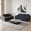 1+2+3 Flannelette Sectional Straight Arm Sofa Set with Supportive Cushions, Sturdy Hardwood Frame and Plush Memory Foam - 4 of 4