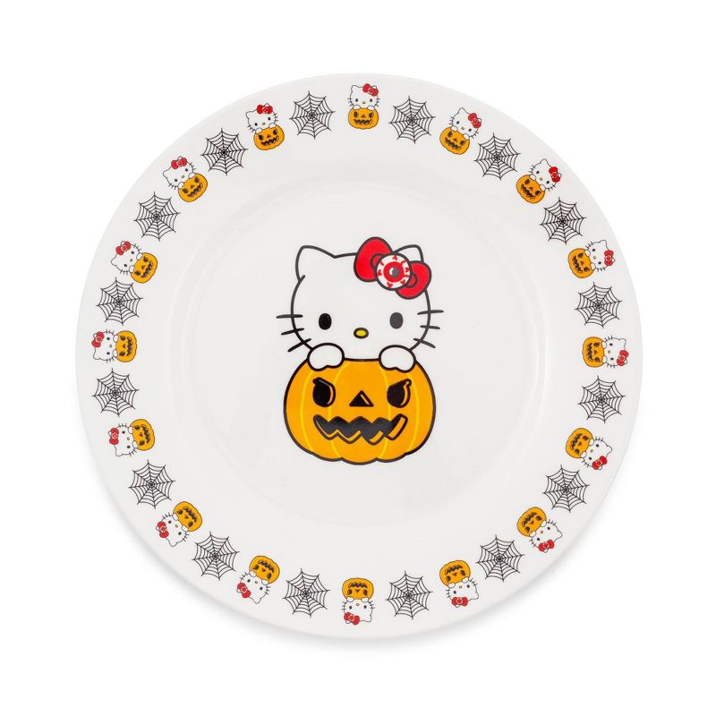 Silver Buffalo Sanrio Hello Kitty Pumpkin Boo 8-Inch Ceramic Dinner Plate, 1 of 7